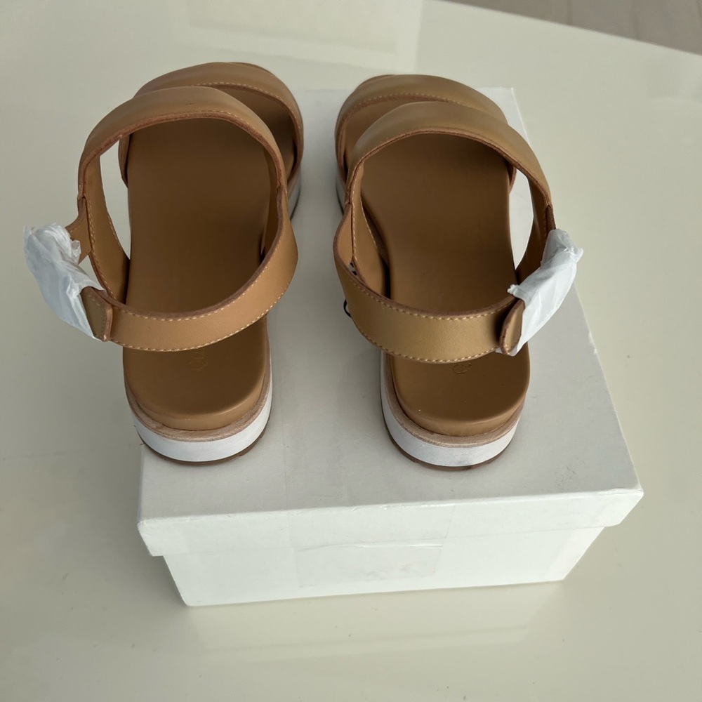 Quince Italian Leather Platform Sandal Size 7 - Picture 11 of 14